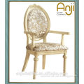 French style antique dining chair with fabric